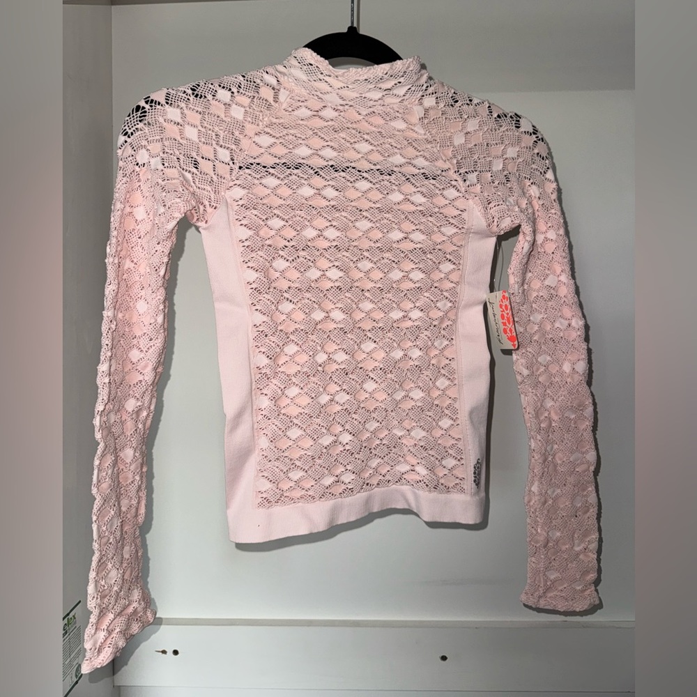 Free People Diamond Lace Mockneck